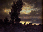  Theodore Rousseau Landscape With A Ploughman - Hand Painted Oil Painting