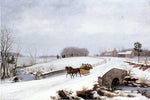  Thomas Birch Sleigh Ride on a Gray Day - Hand Painted Oil Painting