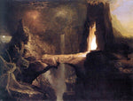  Thomas Cole Expulsion, Moon and Firelight - Hand Painted Oil Painting