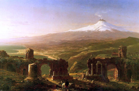  Thomas Cole Mount Etna from Taormina - Hand Painted Oil Painting