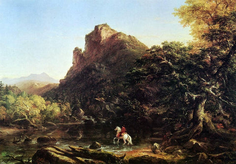  Thomas Cole The Mountain Ford - Hand Painted Oil Painting