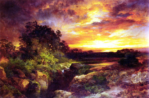  Thomas Moran An Arizona Sunset Near the Grand Canyon - Hand Painted Oil Painting