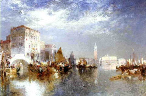  Thomas Moran Glorious Venice - Hand Painted Oil Painting
