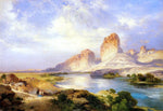  Thomas Moran Green River, Wyoming - Hand Painted Oil Painting