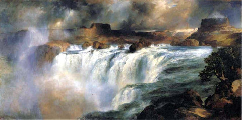  Thomas Moran Shoshone Falls on the Snake River - Hand Painted Oil Painting