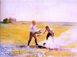  Thomas Pollock Anschutz Boys by a Fire - Hand Painted Oil Painting