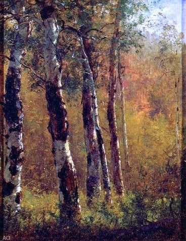  Thomas Worthington Whittredge Birch Trees - Hand Painted Oil Painting