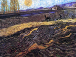  Vincent Van Gogh Enclosed Field with Poughman - Hand Painted Oil Painting