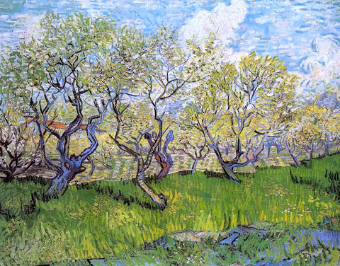  Vincent Van Gogh Orchard in Blossom - Hand Painted Oil Painting