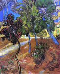  Vincent Van Gogh Trees in the Garden of Saint-Paul Hospital - Hand Painted Oil Painting