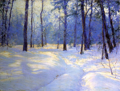  Walter Launt Palmer Winter's Golden Glow - Hand Painted Oil Painting