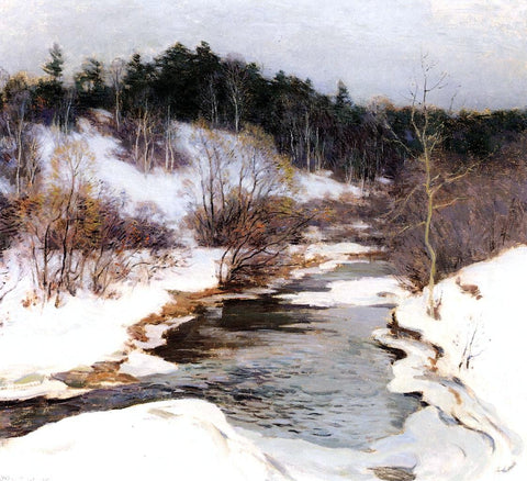  Willard Leroy Metcalf The Frozen Pool, March - Hand Painted Oil Painting