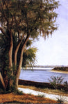  William Aiken Walker River, Tree, City on Horizon - Hand Painted Oil Painting