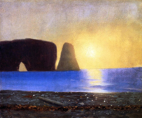  William Bradford The Sun Sets, Perce Rock, Gaspe, Quebec - Hand Painted Oil Painting