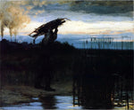  William Gilbert Gaul Man Carrying Sticks at Dusk - Hand Painted Oil Painting