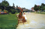  William Merritt Chase The Park (also known as In Tompkins Park) - Hand Painted Oil Painting