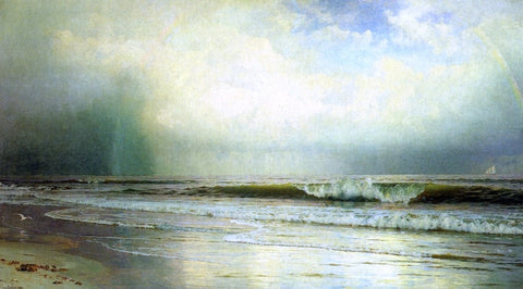  William Trost Richards Rainbow (also known as The Coming Rain, Atlantic City, New Jersey) - Hand Painted Oil Painting