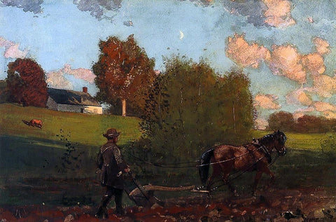  Winslow Homer The Last Furrow - Hand Painted Oil Painting