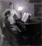  Albert Edelfelt At the Piano - Hand Painted Oil Painting