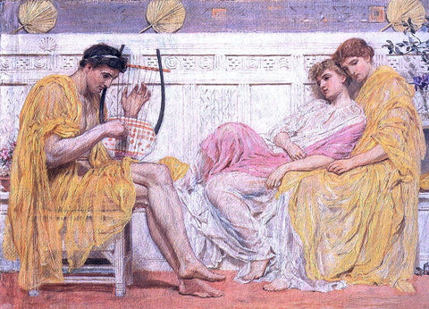 Albert Joseph Moore A Musician - Hand Painted Oil Painting