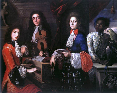  Anton Domenico Gabbiani Portrait of Three Musicians of the Medici Court - Hand Painted Oil Painting