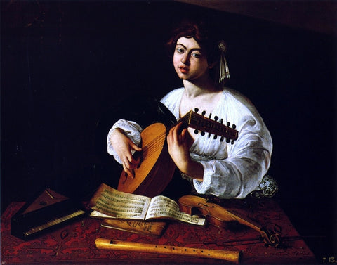  Caravaggio The Lute-Player - Hand Painted Oil Painting