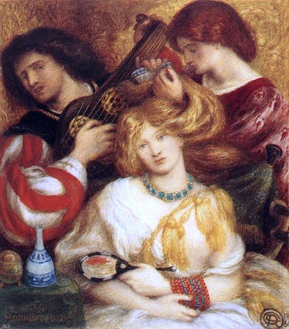  Dante Gabriel Rossetti Morning Music - Hand Painted Oil Painting