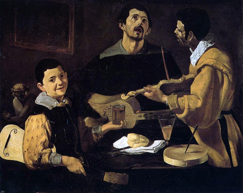  Diego Velazquez Three Musicians (also known as Musical Trio) - Hand Painted Oil Painting