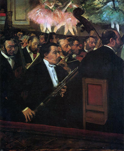  Edgar Degas The Orchestra of the Opera - Hand Painted Oil Painting