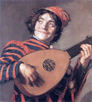  Frans Hals Buffoon Playing a Lute - Hand Painted Oil Painting