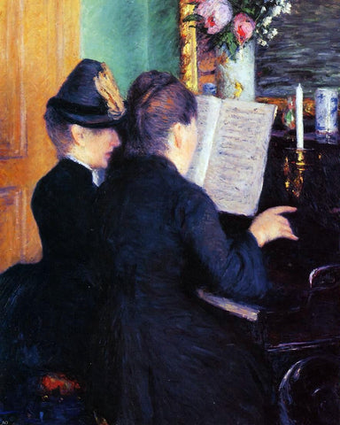  Gustave Caillebotte The Piano Lesson - Hand Painted Oil Painting