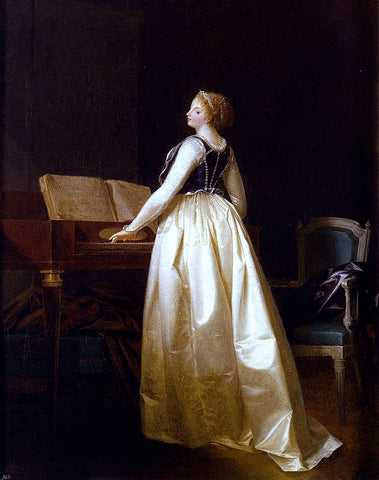  Henri-Nicolas Van Gorp Lady Playing The Virginals - Hand Painted Oil Painting