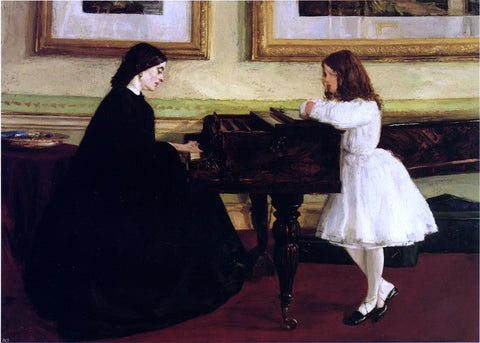  James McNeill Whistler At the Piano - Hand Painted Oil Painting