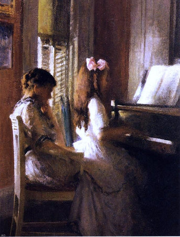  Joseph DeCamp The Music Lesson - Hand Painted Oil Painting