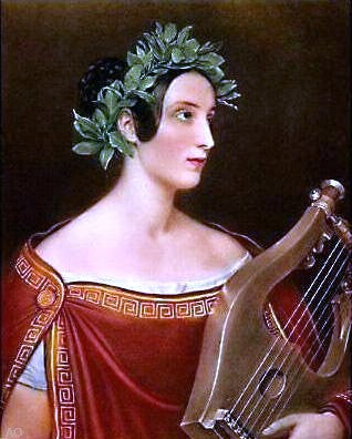  Joseph Karl Stieler Lady Theresa Spense as Sappho - Hand Painted Oil Painting