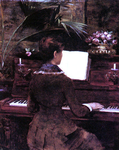  Louise Abbema At the Piano - Hand Painted Oil Painting