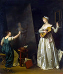  Marguerite Gerard Artist Painting a Portrait of a Musician - Hand Painted Oil Painting