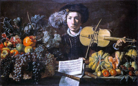  Master of Acquavella Still-life Still-Life with a Violinist - Hand Painted Oil Painting
