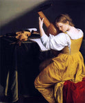  Orazio Gentileschi The Lute Player - Hand Painted Oil Painting