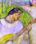  Paul Gauguin Self Portrait with Mandolin - Hand Painted Oil Painting