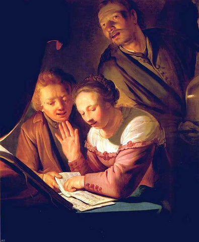  Pieter De Grebber Musical Trio - Hand Painted Oil Painting