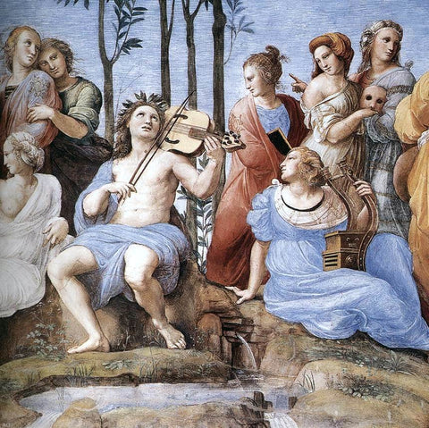  Raphael The Parnassus (detail 10) (Stanza della Segnatura) - Hand Painted Oil Painting