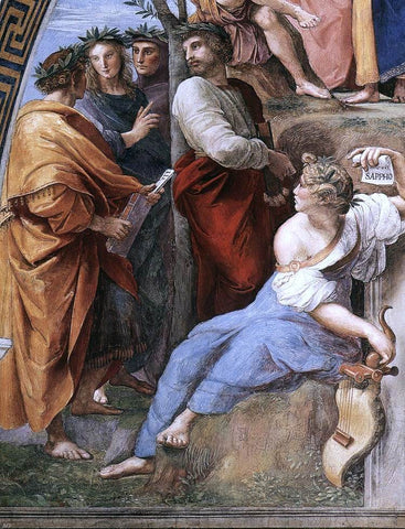  Raphael The Parnassus (detail 11) (Stanza della Segnatura) - Hand Painted Oil Painting