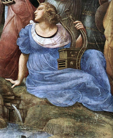  Raphael The Parnassus (detail 4) (Stanza della Segnatura) - Hand Painted Oil Painting