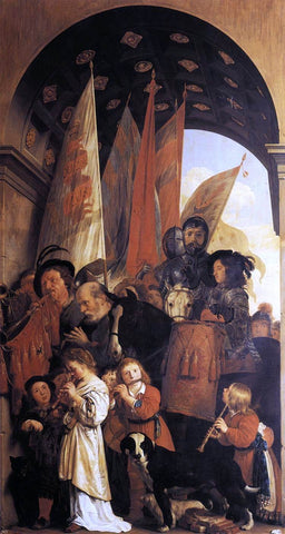  Salomon De Bray Triumphal Procession with Musicians - Hand Painted Oil Painting