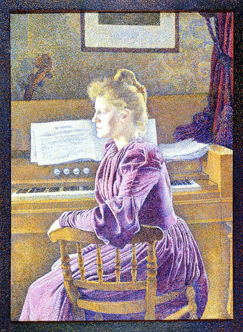  Theo Van Rysselberghe Maria Sethe at the Harmonium - Hand Painted Oil Painting