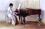  Theodore Robinson At the Piano - Hand Painted Oil Painting