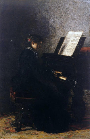  Thomas Eakins Elizabeth at the Piano - Hand Painted Oil Painting