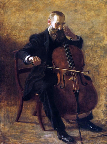  Thomas Eakins The Cello Player - Hand Painted Oil Painting