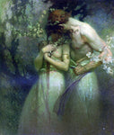  Alphonse Maria Mucha A Spring Night - Hand Painted Oil Painting